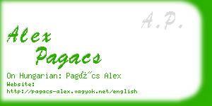 alex pagacs business card